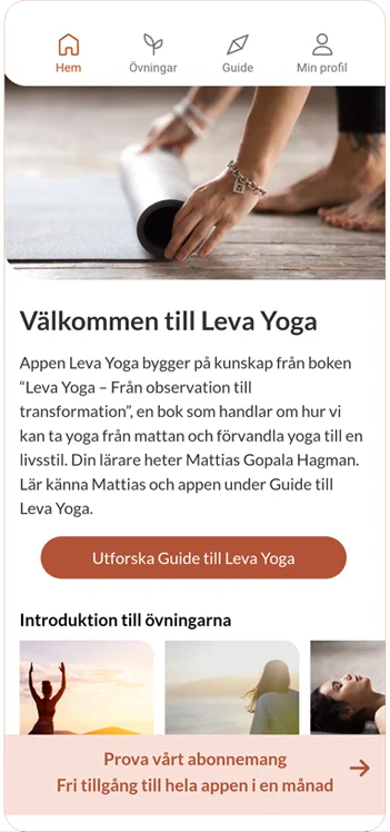 Leva Yoga app screenshot 1