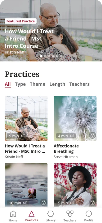 Practice Mindful Self-Compassion app screenshot 1